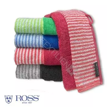 Махровая ткань Ross серии Doubleface Plain Stripes 4766 в полоску в четырех цветах, размер: полотенце 50 х 100 см, цвет на выбор: 3 - зеленый