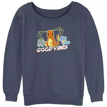 Махровая толстовка с напуском и рисунком для начинающих Pokmon "Good Vibes" Starter Licensed Character