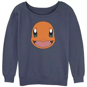 Махровая толстовка с напуском и рисунком Pokmon Charmander для юниоров с большим лицом и рисунком Licensed Character