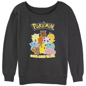 Махровая толстовка с напуском и рисунком Pokmon Gotta Catch 'Em All для юниоров Licensed Character