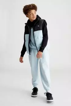 Махровая толстовка в стиле колорблок Calvin Klein Jeans, синий