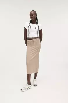 Махровая юбка миди Monki, серый