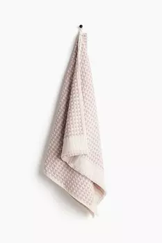 Махровое банное полотенце из хлопка с рисунком H&M, 70x140 см, розовый