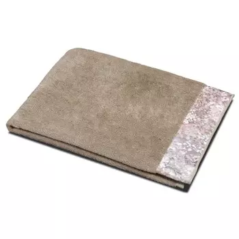 Махровое банное полотенце с атласной оборкой - Глициния Dea, цвет Fango