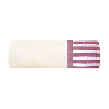 Махровое банное полотенце с полосатым краем, окрашенным в пряжу - Tif Lisola, цвет Magenta