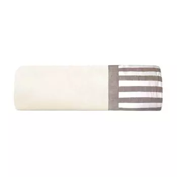 Махровое банное полотенце с полосатым краем, окрашенным в пряжу - Tif Lisola, цвет Marrone