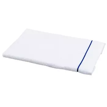 Махровое банное полотенце с вышитой палочкой - Атолл Dea, цвет Bianco/Verde Pavone