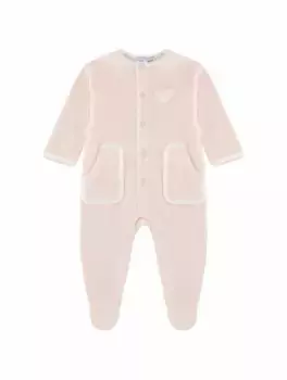 Махровое боди с логотипом EMPORIO ARMANI, розовый