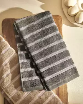 Махровое кухонное полотенце из хлопка Zara Home, зеленый