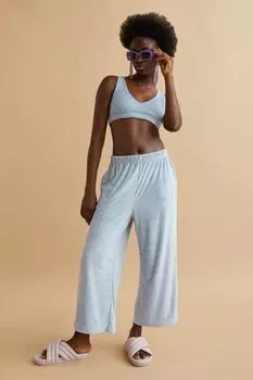 Махровые брюки до щиколотки H&amp;M, светло-синий