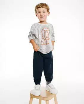 Махровые брюки-джоггеры Sfera, темно-синий