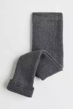 Махровые леггинсы H&amp;M, темно-серый меланж