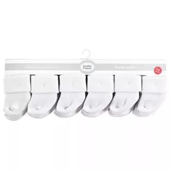 Махровые носки унисекс Luvable Friends для новорожденных и малышей, белые Luvable Friends