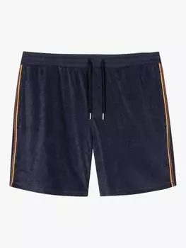 Махровые шорты с отделкой в полоску Paul Smith, цвет Blue Navy