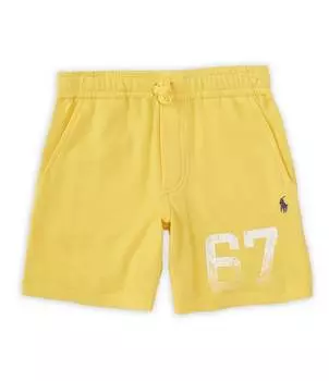 Махровые шорты с рисунком спа для маленьких мальчиков Polo Ralph Lauren Little Boys 2T-7, желтый