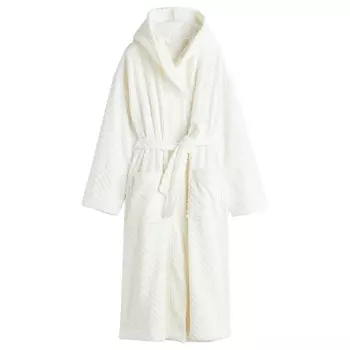 Махровый халат H&amp;M Hooded Terry, белый