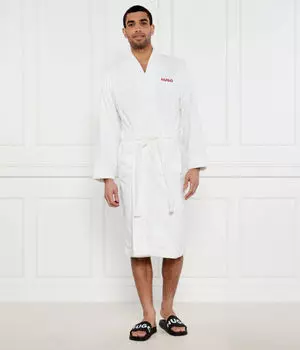 Махровый халат Regular fit Hugo Bodywear, белый