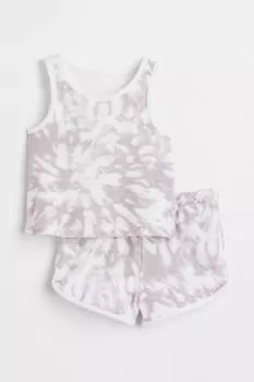 Махровый комплект из 2 предметов H&amp;M, светло-фиолетовый/тай-дай