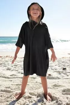 Махровый пододеяльник Oversize с капюшоном Next, черный
