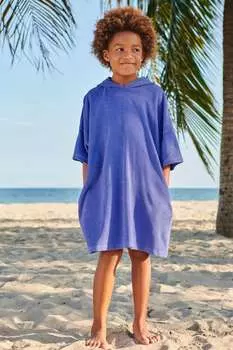 Махровый пододеяльник Oversize с капюшоном Next, синий