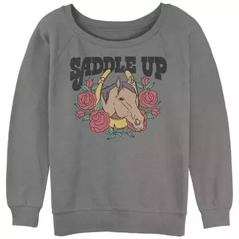 Махровый пуловер с напуском и графическим рисунком Saddle Up для юниоров с логотипом Horse Licensed Character