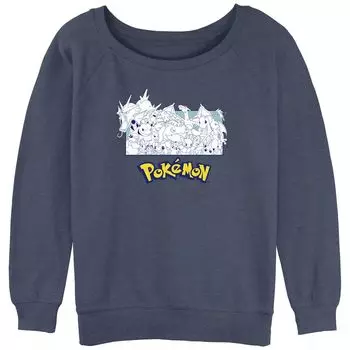Махровый свитшот с напуском и рисунком Pokmon Licensed Character, синий