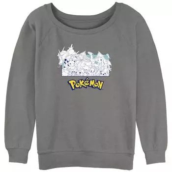 Махровый свитшот с напуском и рисунком Pokmon Licensed Character, серый