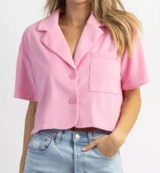 Махровый топ Oh Pool Boy розового цвета Blue Blush