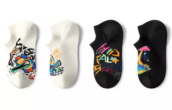 Mai Zuo Mast Point Женские носки MAST POINT до щиколотки, 4 двуспальных (черно-белые)