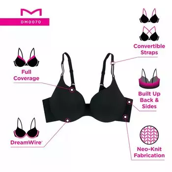 Maidenform Comfort Devotion DreamWire Бюстгальтер полного покрытия DM0070 Maidenform, белый