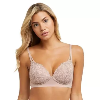 Maidenform M Soft Support Беспроводной кружевной бюстгальтер без косточек DM2314, цвет Evening Blush