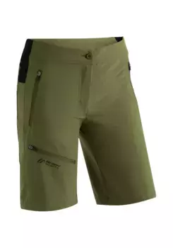 Maier Sports Bermudas "Latit Short Vario", короткие женские походные брюки, современные уличные бермуды, трекинговые брюки, зеленый