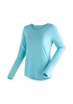 Maier Sports с длинными рукавами "Horda L/S W", женская рубашка с длинными рукавами для походов и отдыха, джинсовый
