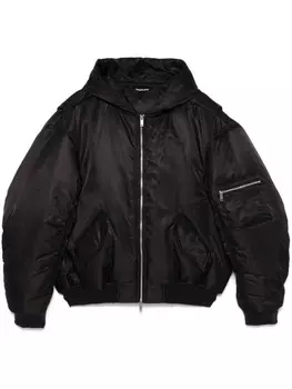 Mainless бомбер с капюшоном, черный