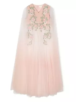 Maison Ava платье Ellie из тюля с цветочной вышивкой, розовый