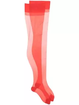 Maison Close бесшовные чулки, красный