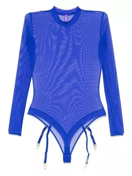 Maison Close боди с подтяжками, синий