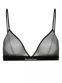 Maison Close бюстгальтер Double Sens с треугольными чашками, черный