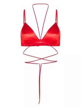 Maison Close бюстгальтер French Kiss с треугольными чашками, красный