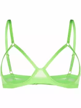 Maison Close бюстгальтер с вырезами, зеленый