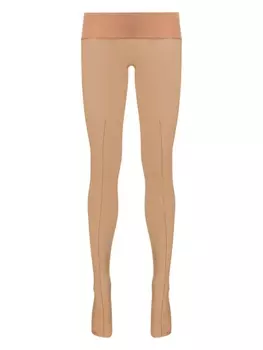 Maison Close полупрозрачные колготки с логотипом, нейтральный цвет