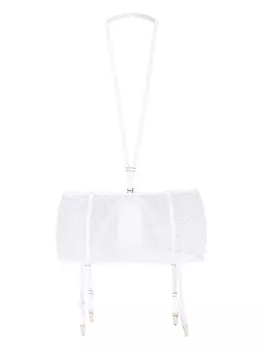 Maison Close пояс для чулок Accrochet Coeur, белый