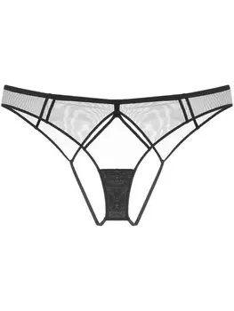 Maison Close прозрачные трусы-стринги, черный