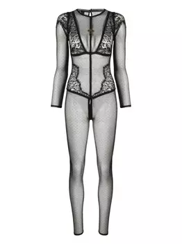 Maison Close прозрачный комбинезон, черный