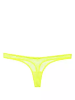 Maison Close стринги с цветочным кружевом, желтый