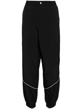 Maison Kitsun брюки с контрастной отделкой, черный