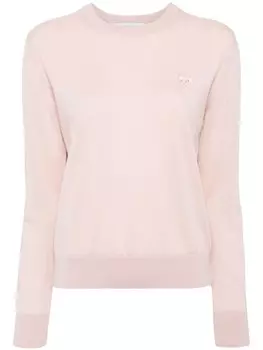 Maison Kitsun джемпер с нашивкой baby fox, розовый