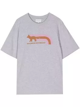 Maison Kitsun футболка Flash Fox, серый