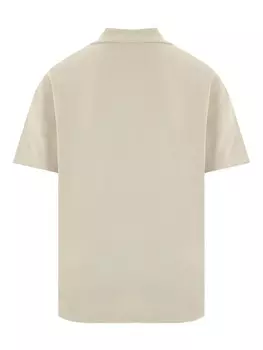 Maison Kitsun футболка-поло с нашивкой «Голова лисы», нейтральный цвет