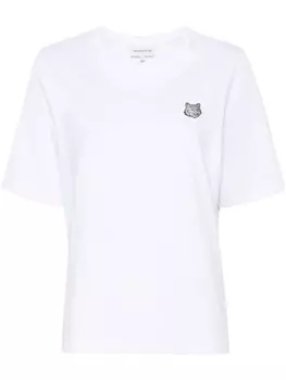 Maison Kitsun футболка с аппликацией Fox, белый
